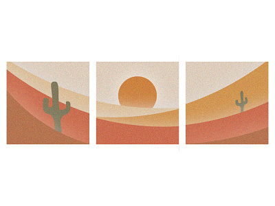 Desert Scene arizona cactus desert flow fun illustration landscape nature orange outdoors sand sun sunset texture utah very cool