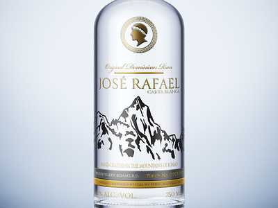 Jose Rafael White Rum dominican republic package design