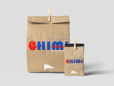 Nik & Dos Chimi Central brand identity chimi dominican foodie logo design package design