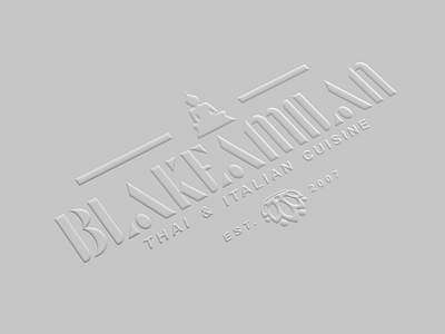 Blakeamilan Thai & Italian logo design restaurant logo