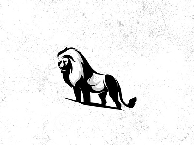 Lion Mark blackandwhite branding concept design flat design flat logo graphicdesign grunge illustration illustrator imagination logo logo design logomark marks simple logo visual art visual design visual identity zoo