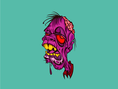 Zombie adobe illustrator animation branding cartoons concept design design art flat design flat logo flatdesign graphicdesign identity illustration illustration art illustrator imagination logo logomark vector zombie