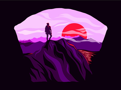 Mountain landscape adobe illustrator animation character concept design flatdesign graphicdesign illustration illustration design imagination vector