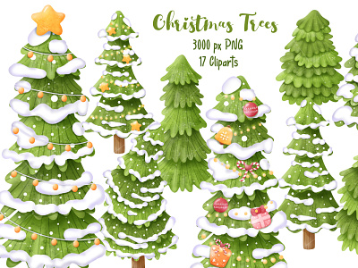 Pine Trees children christmas christmas clipart christmas decoration christmas illustration christmas tree christmas vector design illustration pine tree