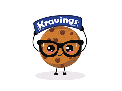 Cookie Kravings biscuit brand brand identity brand style branding business cartoon character clean design client work cookie flat design hunterlancelot logo logo design logomaker mascot mascotlogo quarantine start up