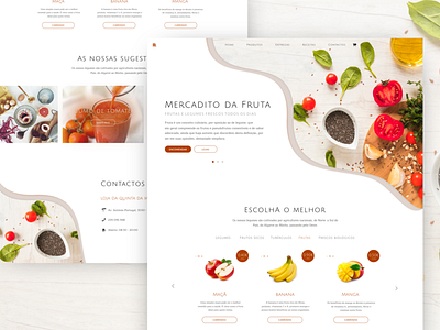 Mercadito da Fruta e commerce landing page mockup sketch ui design webdesign