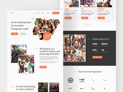 NGO Website concept design charity charity website figmaafrica figmanigeria ngo uidesign web design