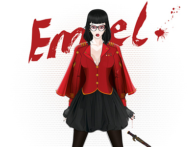 Emel by CV girl character girl illustration illustration logo original character sexy girl typography