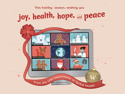 DGH Holiday Card christmas card design health holiday holiday card holiday design vector illustration winter zoom