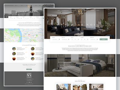 Homepage design proposal for Centar No1 hotel belgrade branding centar no1 design elegant flat homepage hotel location minimal teget typography ux web website