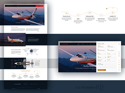 Homepage with an expandable sidebar for an air charter company air charter airplane booking form branding design expandable sidebar form field homepage sidebar swisslion swisslion air teget website websites