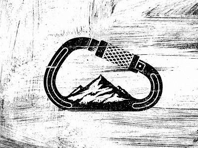 Outdoor Gear Illustration adventure carabiner explore extreme gear mountain outdoor stain texture