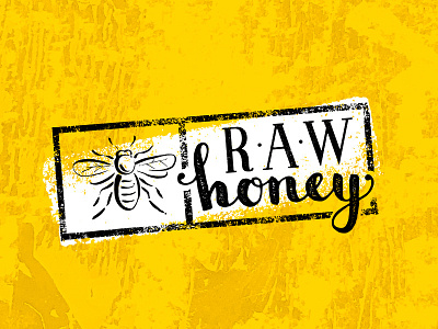 Raw Honey Bee Illustration Concept bee brush hive honey nutrition raw sweet texture