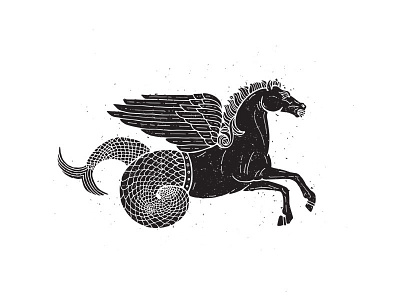 Hyppocampus. Mythology Creature Illustration creature horse hyppocampus mythology sea wings