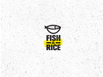 Fish And Rice Poke Bar Logo Concept