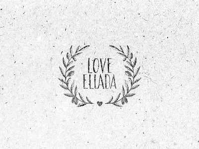 Love Ellada Olive Tree Branch Sign Concept