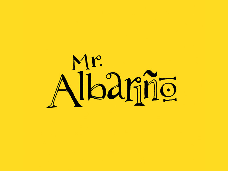 Mr. Albarino Lettering For Local Wine Producer illustration logo texture craft rough local calligraphy albarino lettering organic wine