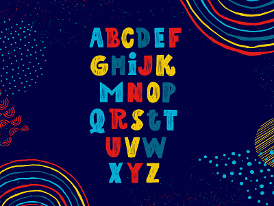 Kids Craft Font Vector Concept