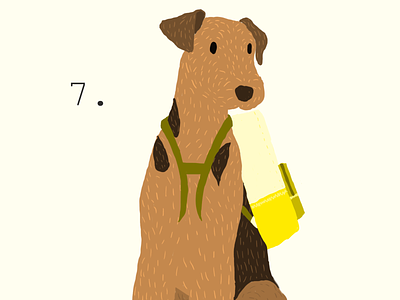 Airedale Adventurer branding design dogs flat icon illustration logo minimal