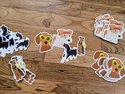 copp&friends! branding design dogs flat icon illustration stickers