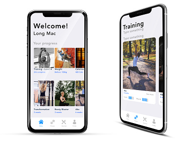 Training App app design design ui