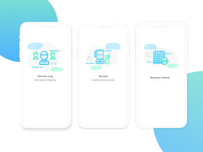 Gym Get started UI design get started gym gym app illustration ui