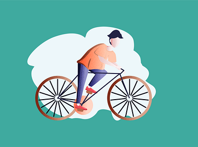 Bicycle boy bicycle boy draw illustration