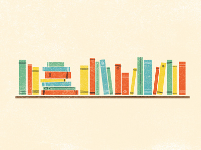 bookcase 2d book bookshelf illustration read