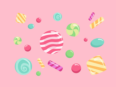 sweets 2d candy drop goody illustration sweet yummy