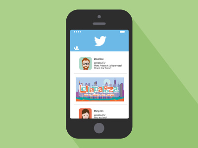 twitter app 2d app chat design icon illustrator iphone mobile smartphone twitter ui