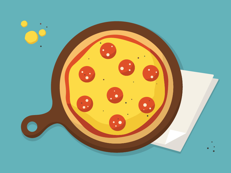 pizza by Bettina Gericke on Dribbble