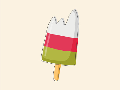 Dolomiti 2d flat food ice ice cream icecream icon illustration pastel popsicle summer vector