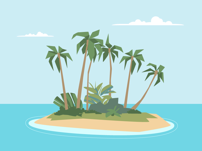 Island by Bettina Gericke on Dribbble