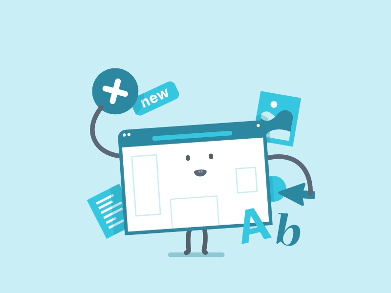 Happy Pepe webpage motion animation flat vector logo motion cute website icon design ui graphics character illustration 2d