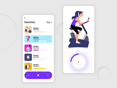 Gym Exercise App UI Design