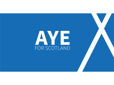 AyeForScotland branding design logo