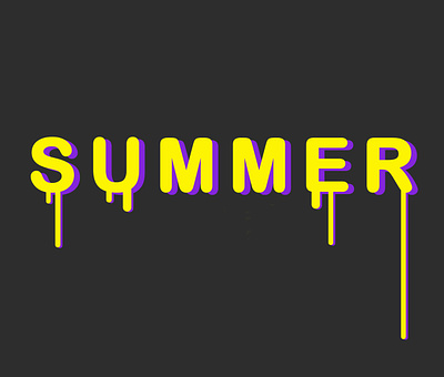 Melting design simple summer text typography wordmark