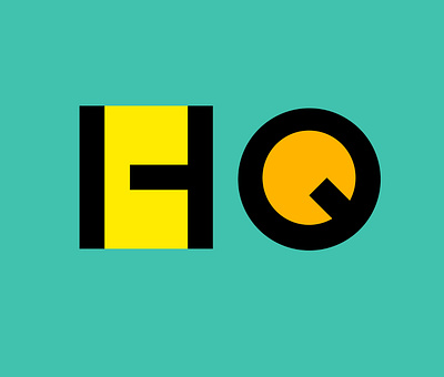 HQ Icon branding design image logo simple text vector wordmark