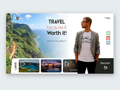 Travel cuz it worth it! Later. Now stay home ) web design ui ux travell