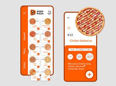 Dodo Mobile App Design app design design figma mobile mobile ui pizza ui ux