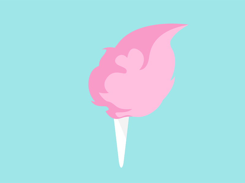 Cotton Candy 2d candy cotton gif illustration loop sweet
