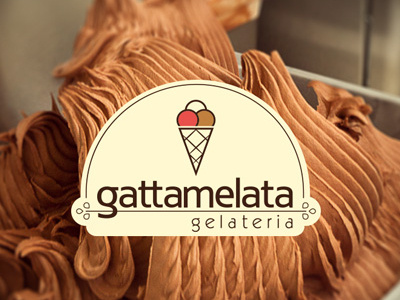 Gattamelata Gelateria branding design gelateria gelato graphic design ice cream italy logotype