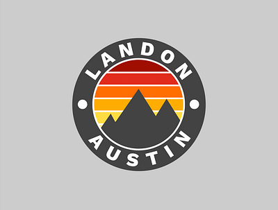 Landon Austin branding design flat illustration lettering logo minimal type typography vector