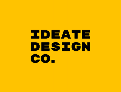 Ideate Design Co. branding design flat illustration lettering logo type typography vector website