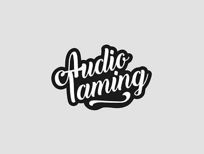 Audio Taming art branding design flat illustration lettering logo type typography vector