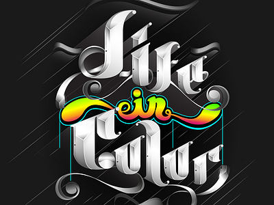 Life in color calligraphy drawing font hand hand lettering letter lettering letters type typeface typo typography