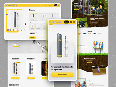 Ecommerce Shopify Website app customized ecommerce garden online shop outdoor shop shopify webapp webdesign yellow