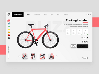 Ecommerce Bike Shop Concept Design animations bicycle bike concept customized design ecommerce ecommerce shop online shop shopify singlespeed webapp webdesign