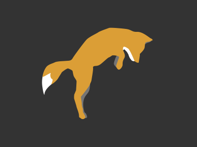 Little Fox animal debut fox invite little logo orange simple vector