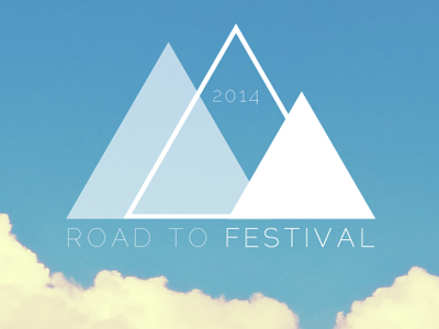 2014 Road to Festival Blog 2014 blog festival logo mountains road sky to triangle website white